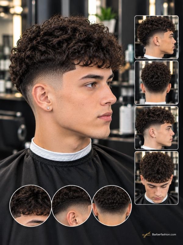 Curly French Crop With Line-Up