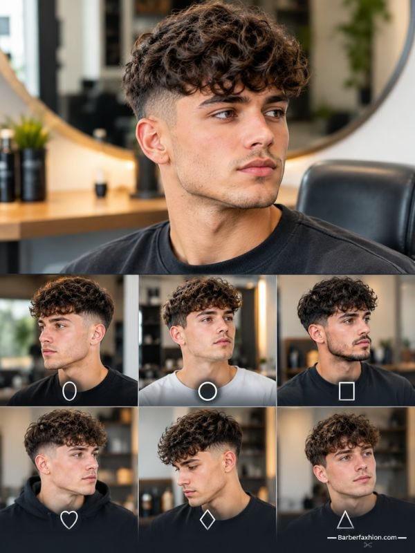 Curly French Crop for Different Face Shapes