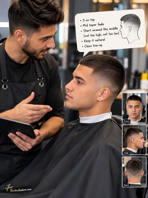 How to Ask Your Barber for a Mid Taper Fade Buzz Cut