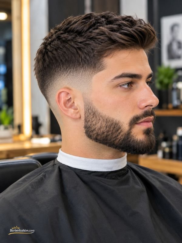 Low Taper Fade With Beard