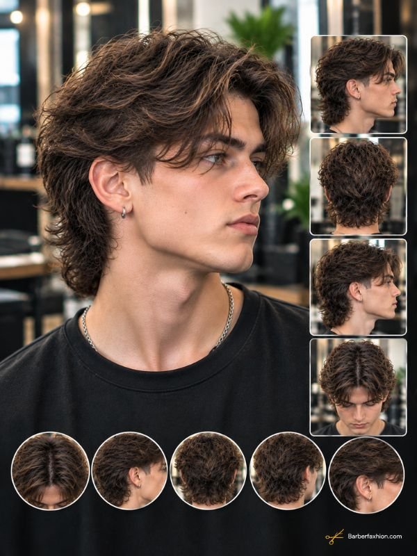 Messy Middle Part Mullet