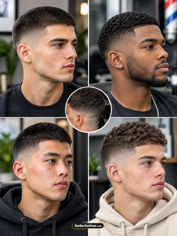 Mid Taper Fade Buzz Cut for Different Hair Types
