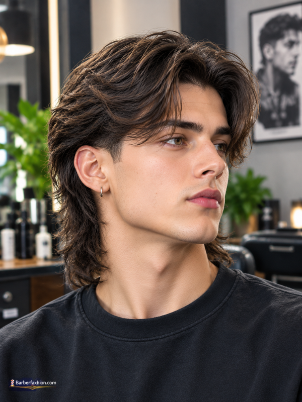  Modern Middle Part Mullet